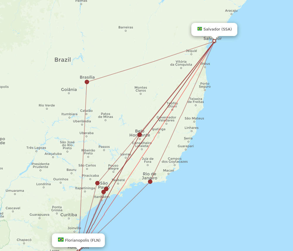 FLN-SSA flight routes
