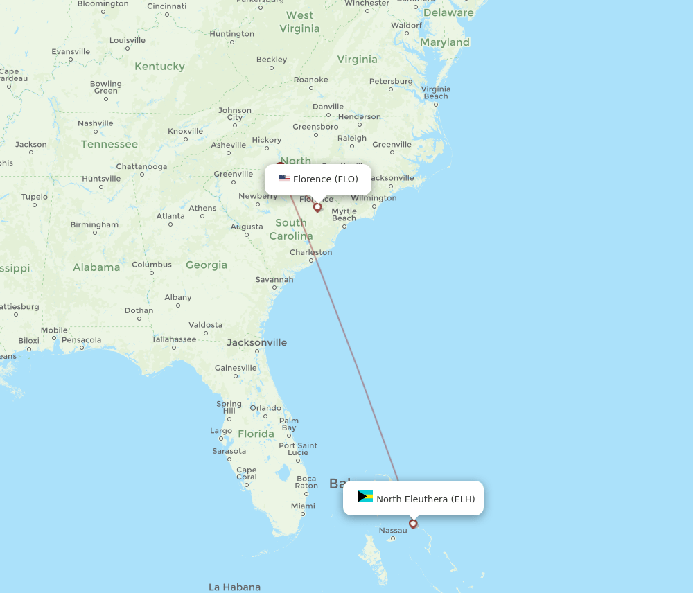 FLO-ELH flight routes