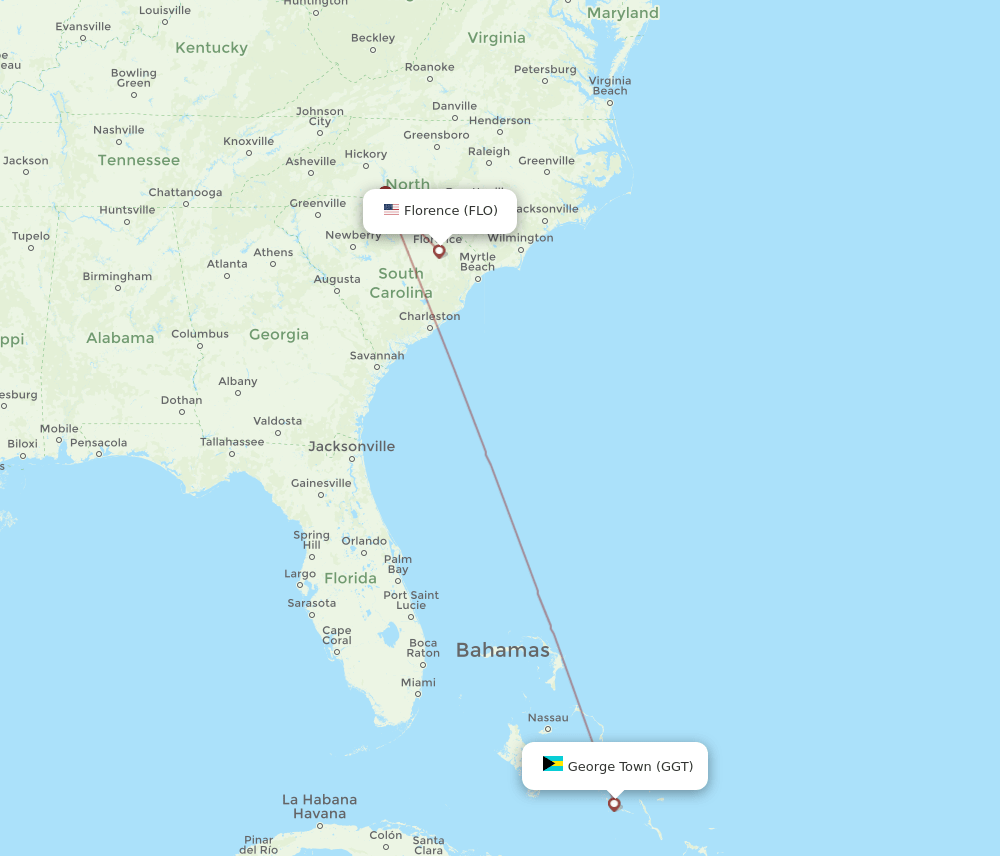 FLO-GGT flight routes