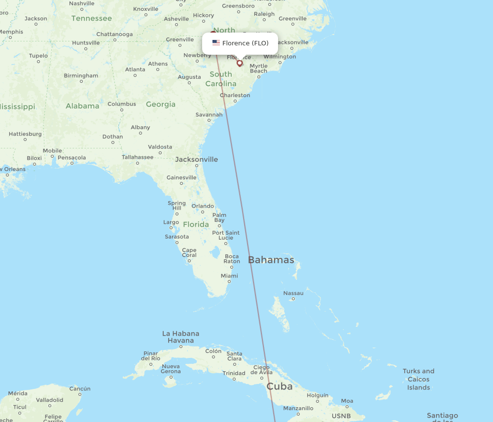 FLO-MBJ flight routes