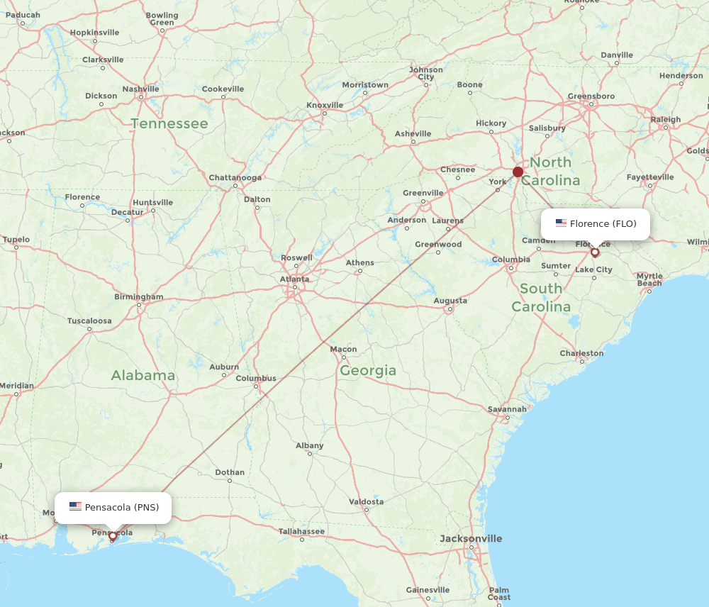 FLO-PNS flight routes