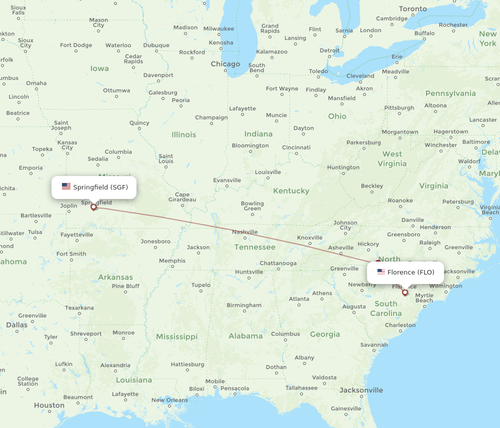 FLO-SGF flight routes