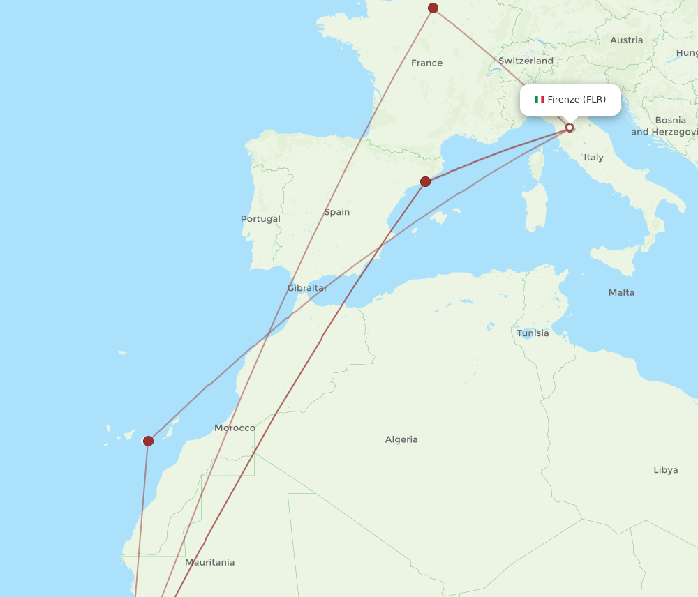 FLR-BJL flight routes