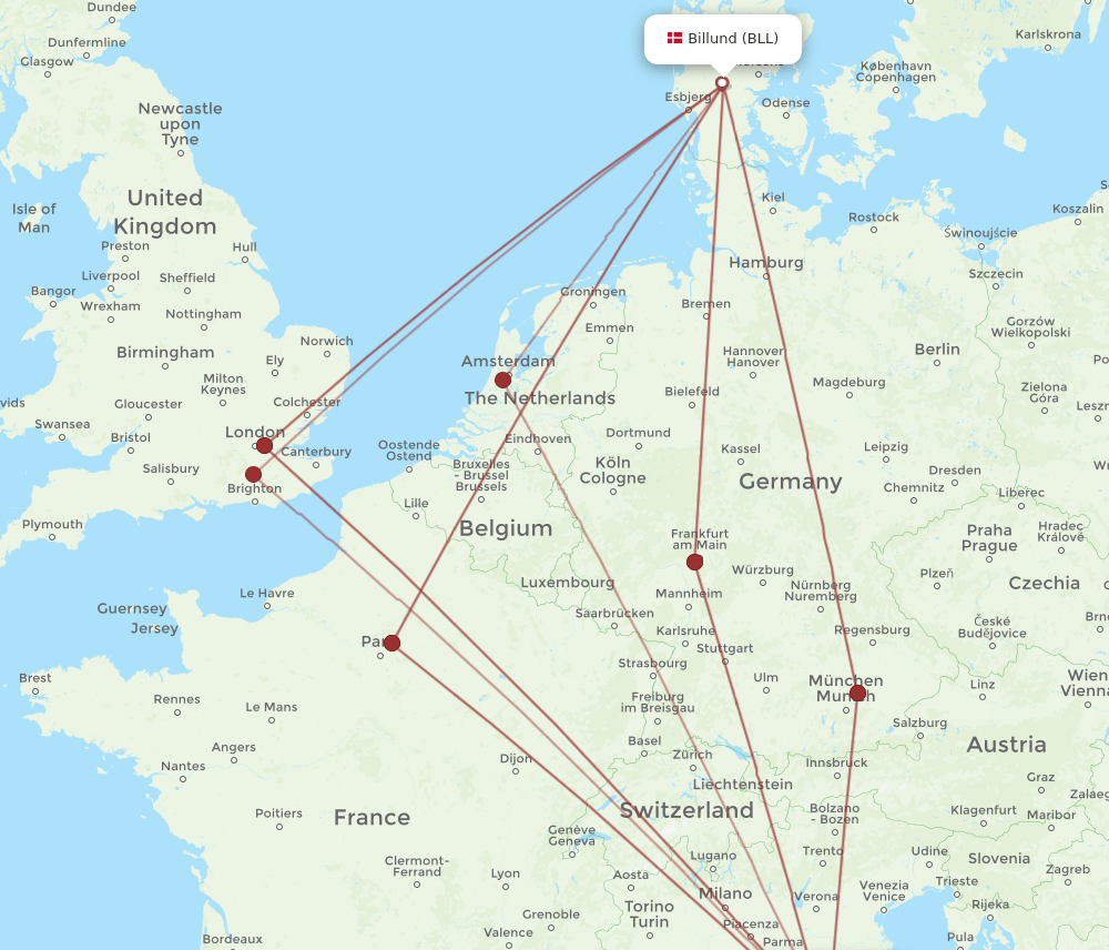 FLR-BLL flight routes