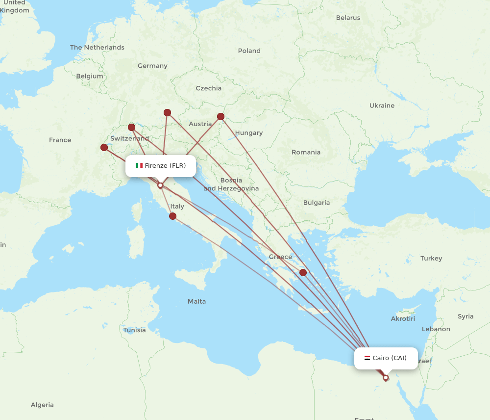 FLR-CAI flight routes