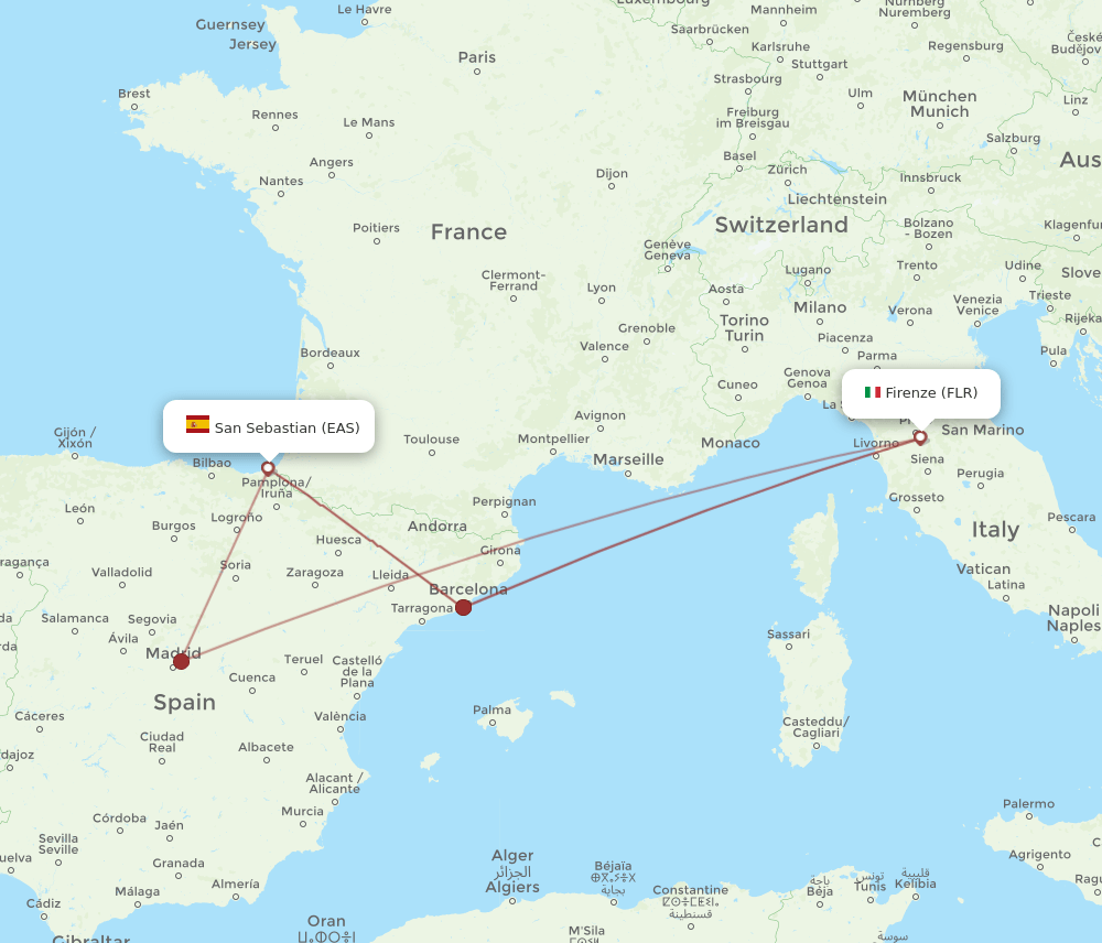 FLR-EAS flight routes