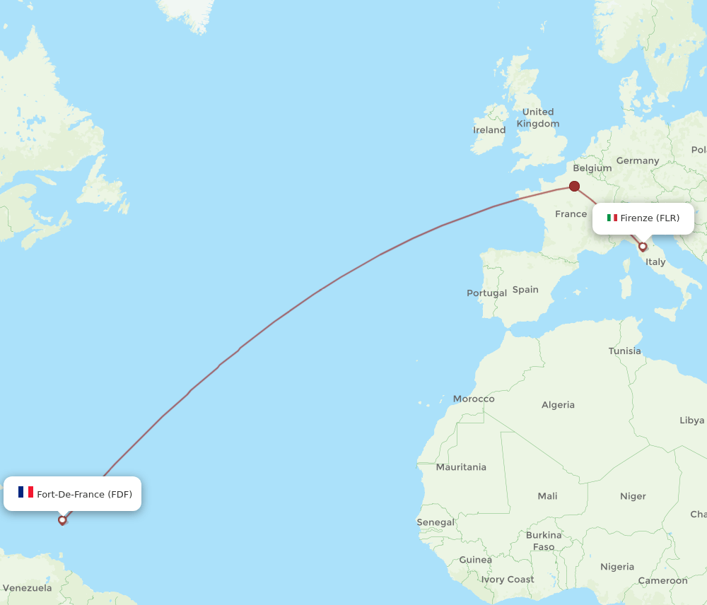 FLR-FDF flight routes