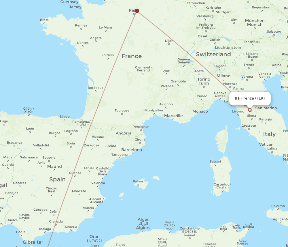 FLR to FEZ flights and routes map