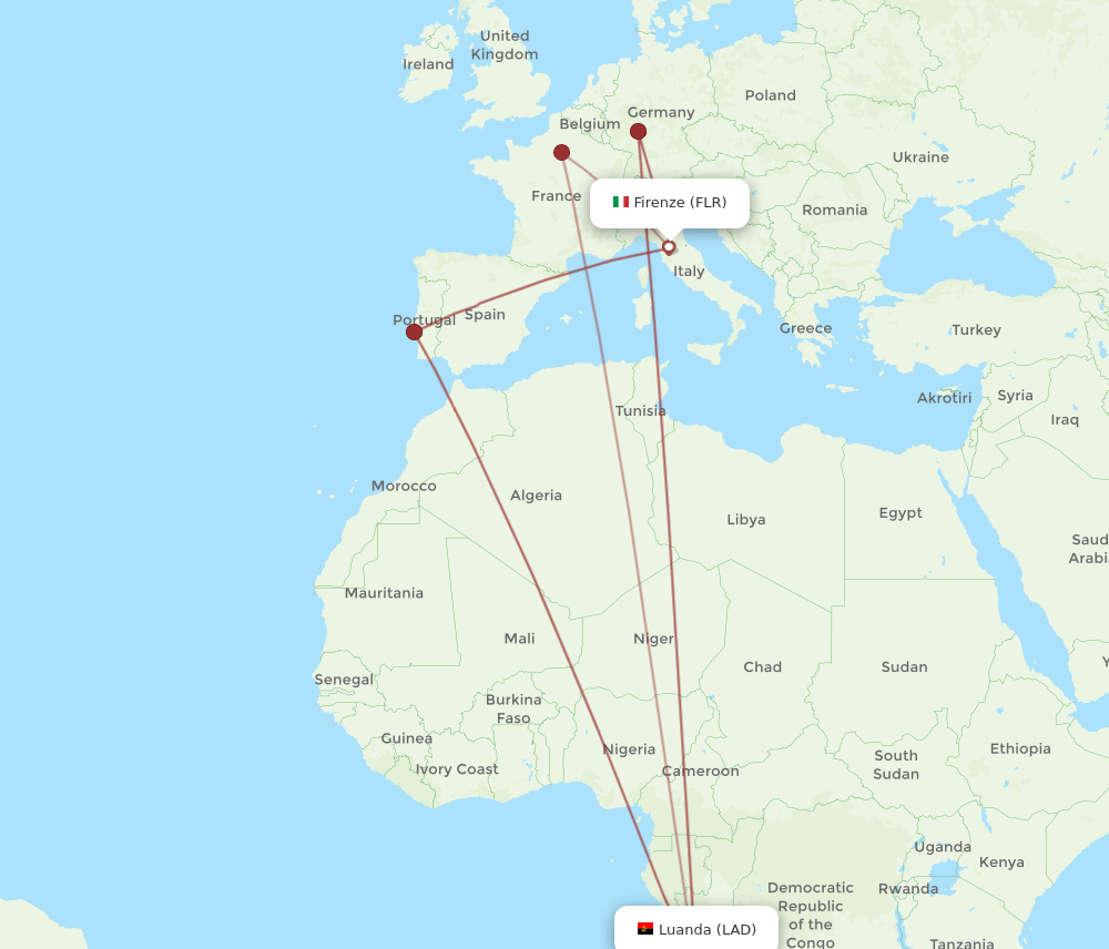 FLR-LAD flight routes