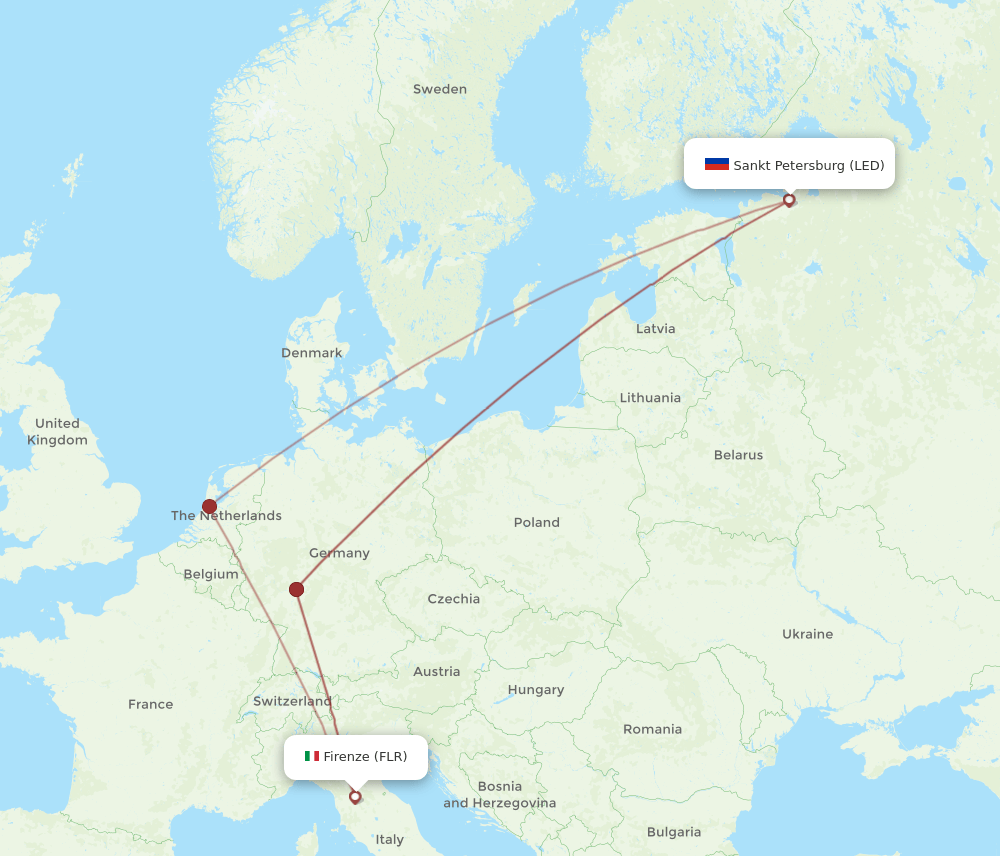 FLR-LED flight routes