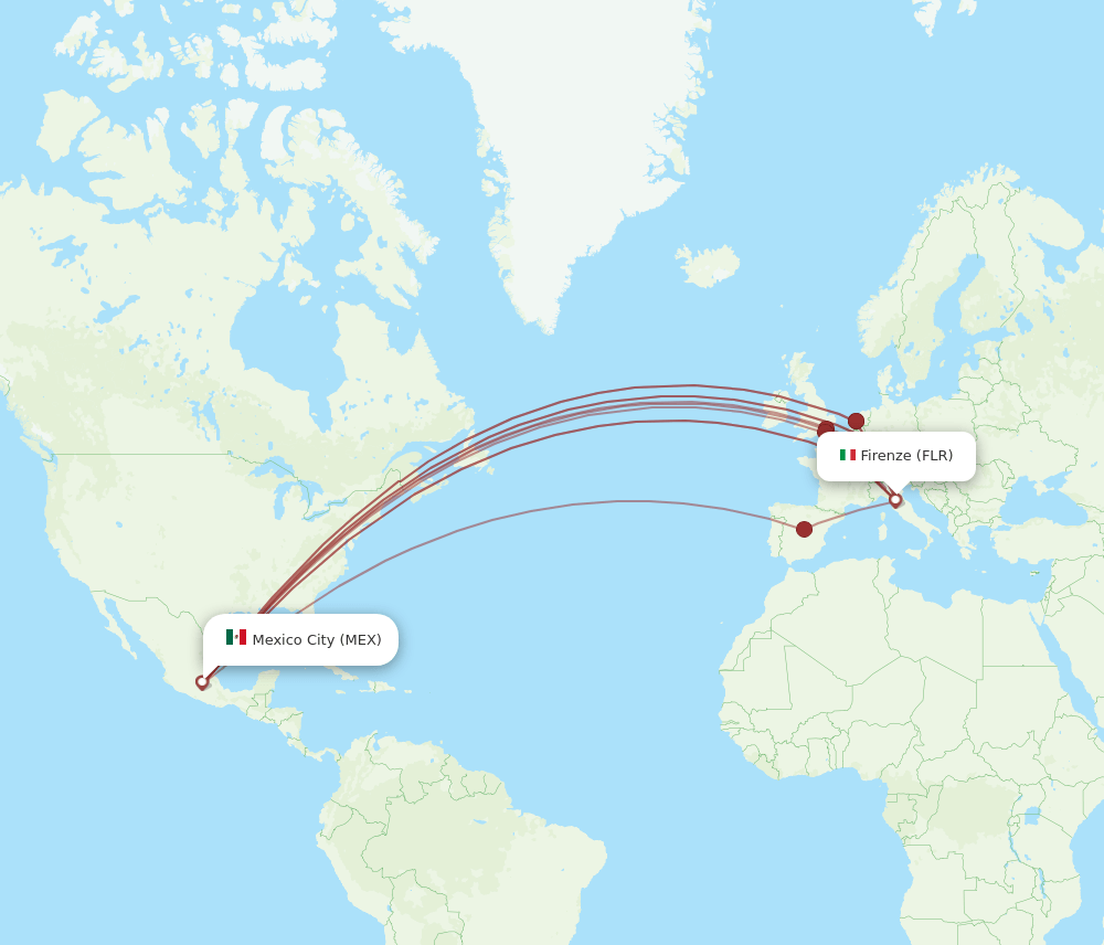 FLR-MEX flight routes