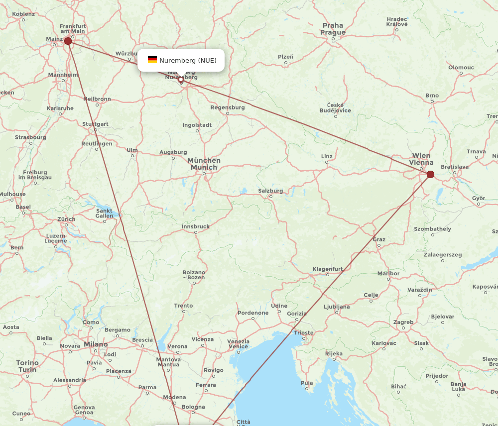 FLR-NUE flight routes