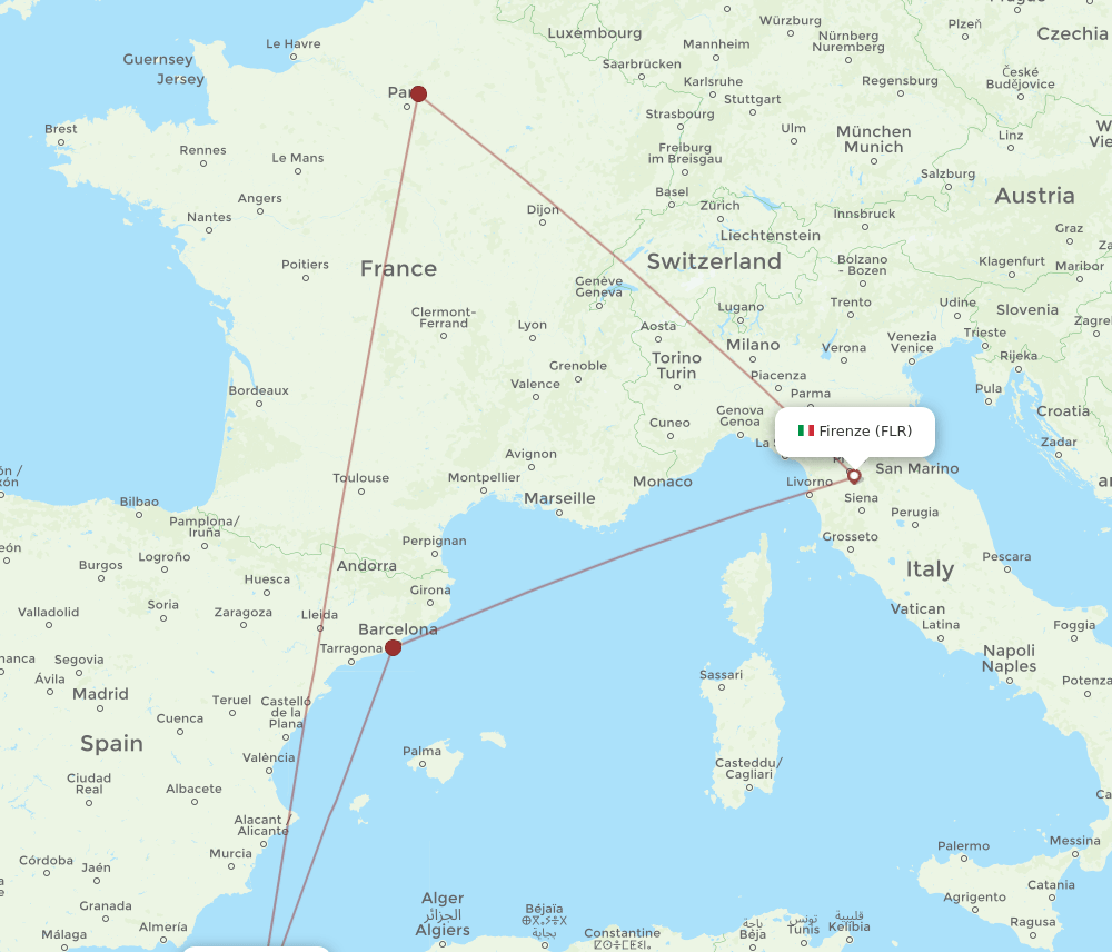 FLR-ORN flight routes
