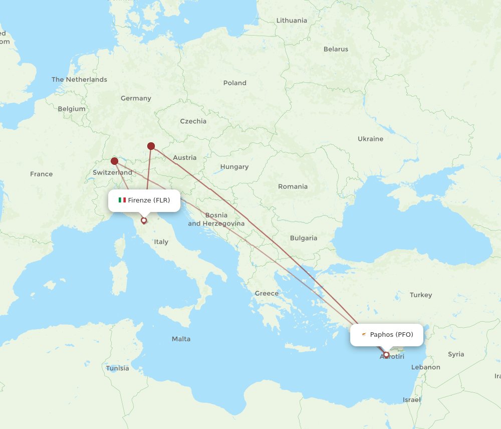 FLR-PFO flight routes