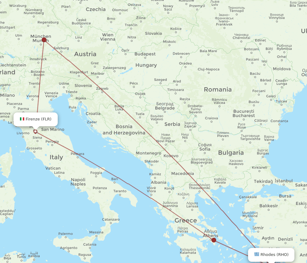 FLR-RHO flight routes