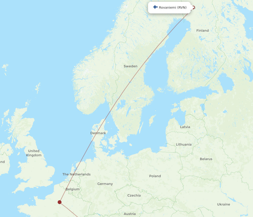 FLR-RVN flight routes