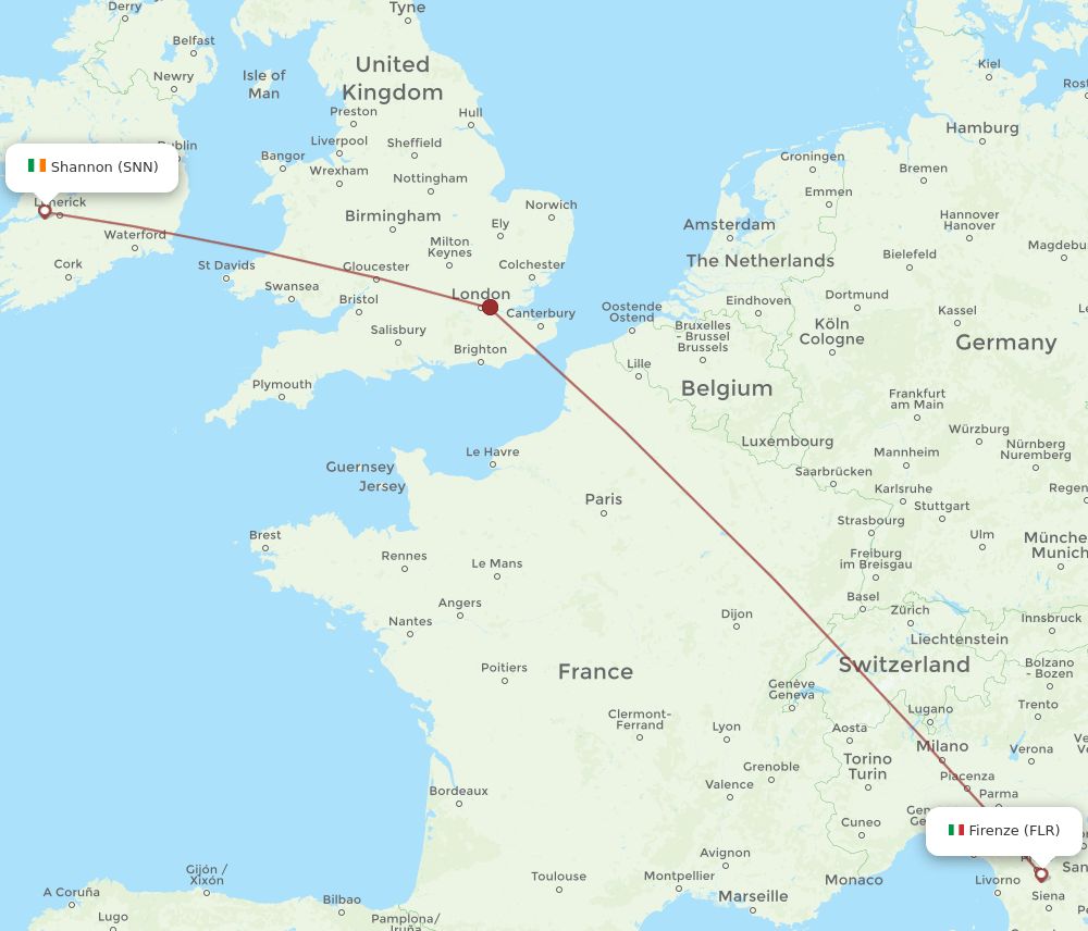 FLR-SNN flight routes