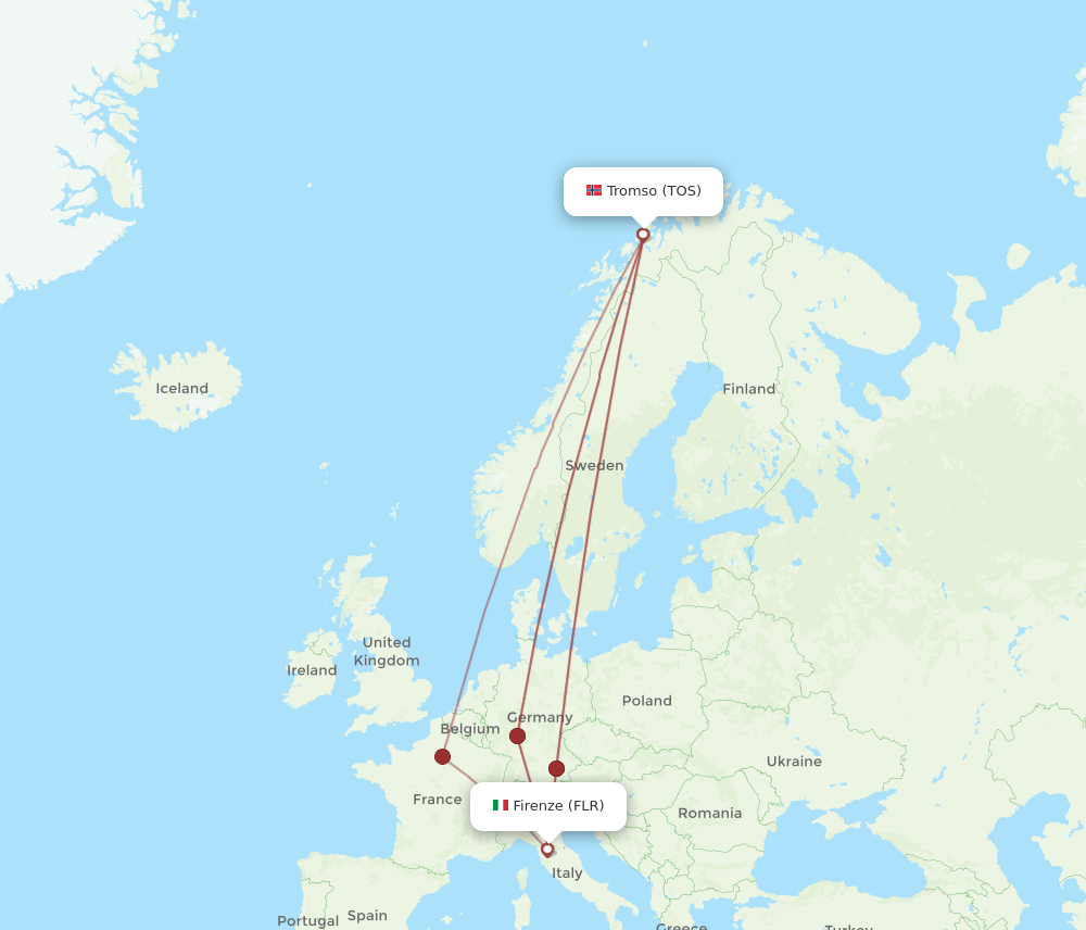 FLR-TOS flight routes