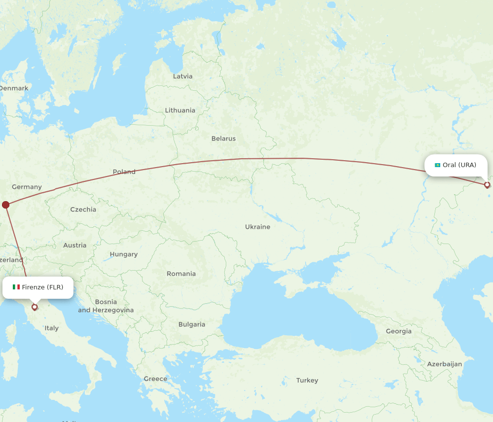 FLR-URA flight routes