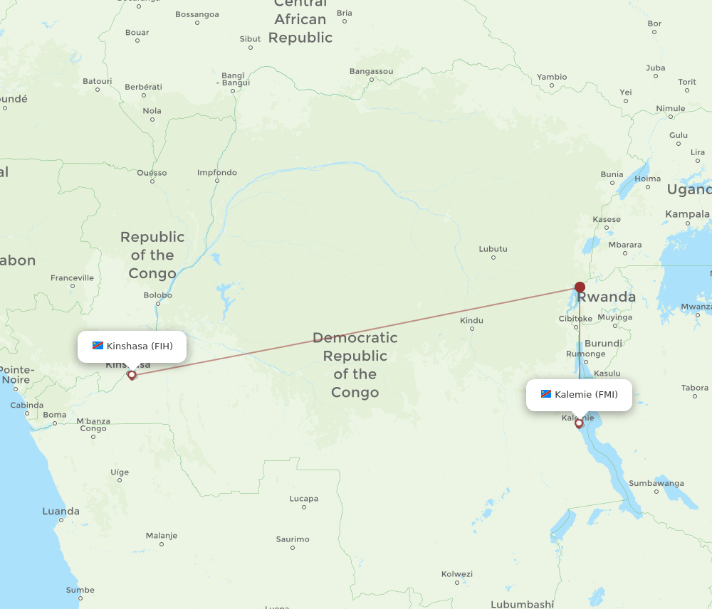 FMI-FIH flight routes