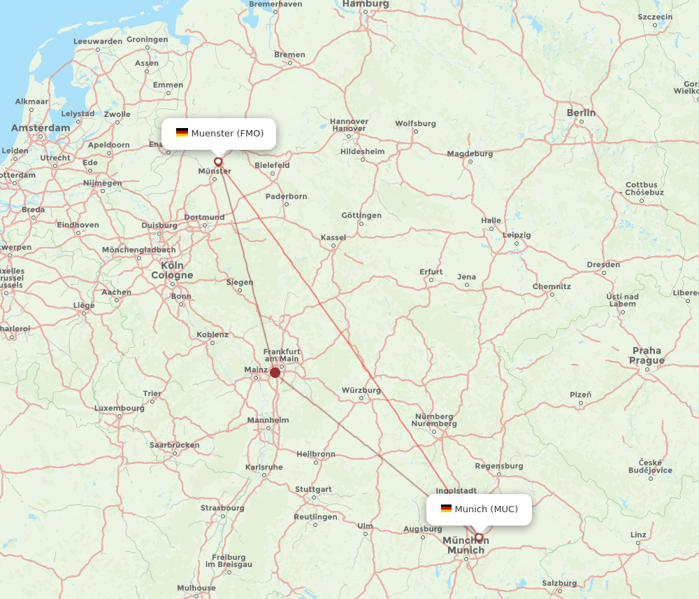 FMO to MUC flights and routes map