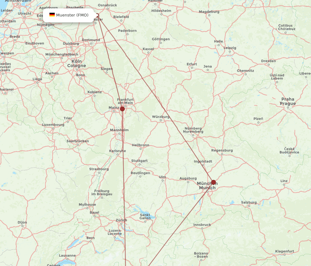 FMO-MXP flight routes