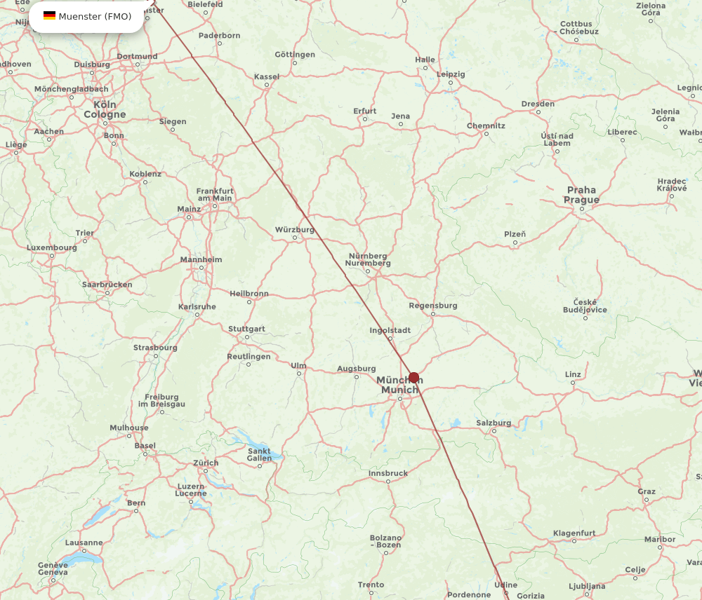 FMO-PUY flight routes