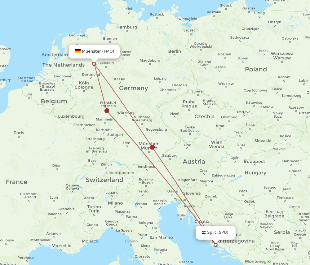 FMO-SPU flight routes
