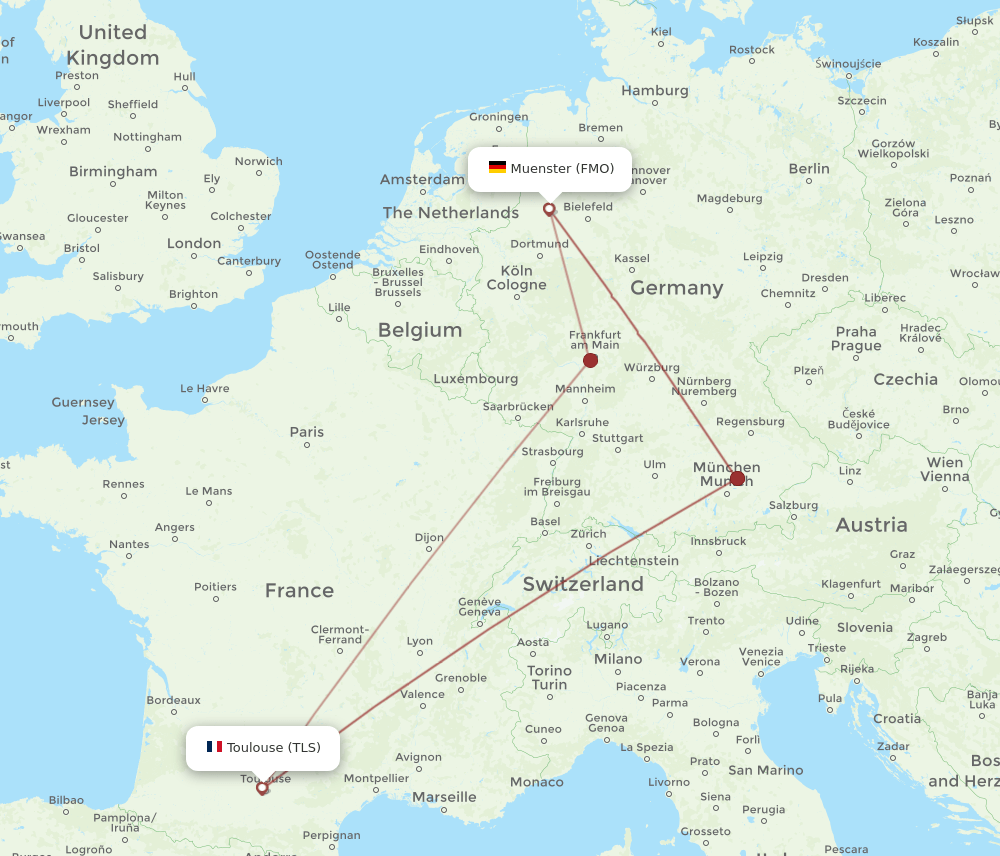 FMO-TLS flight routes