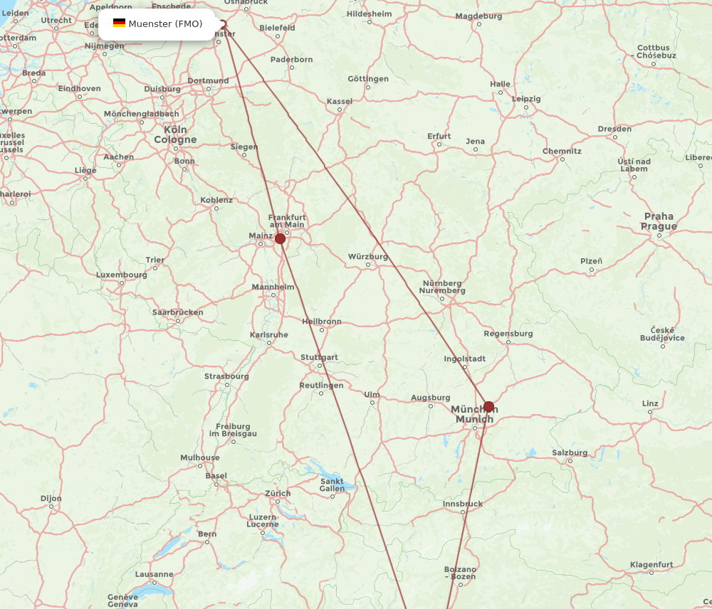 FMO-VRN flight routes