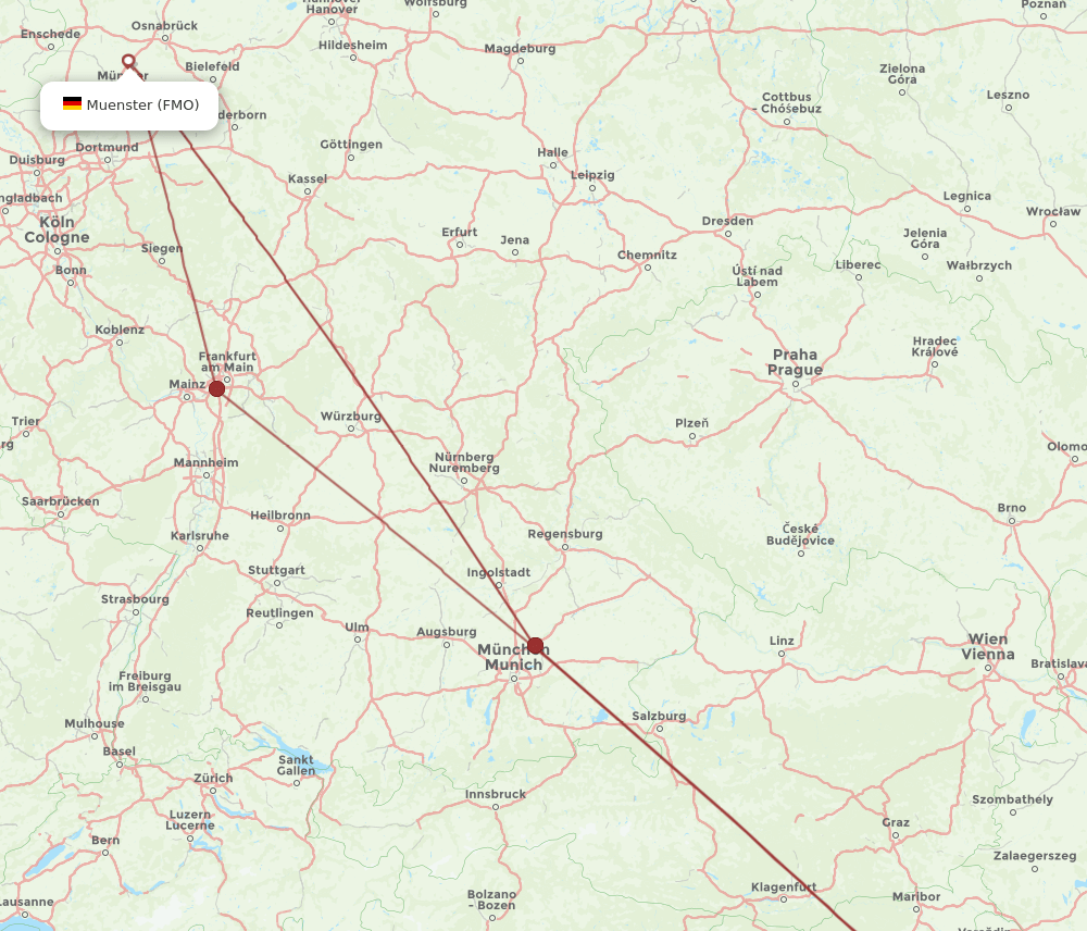 FMO-ZAG flight routes