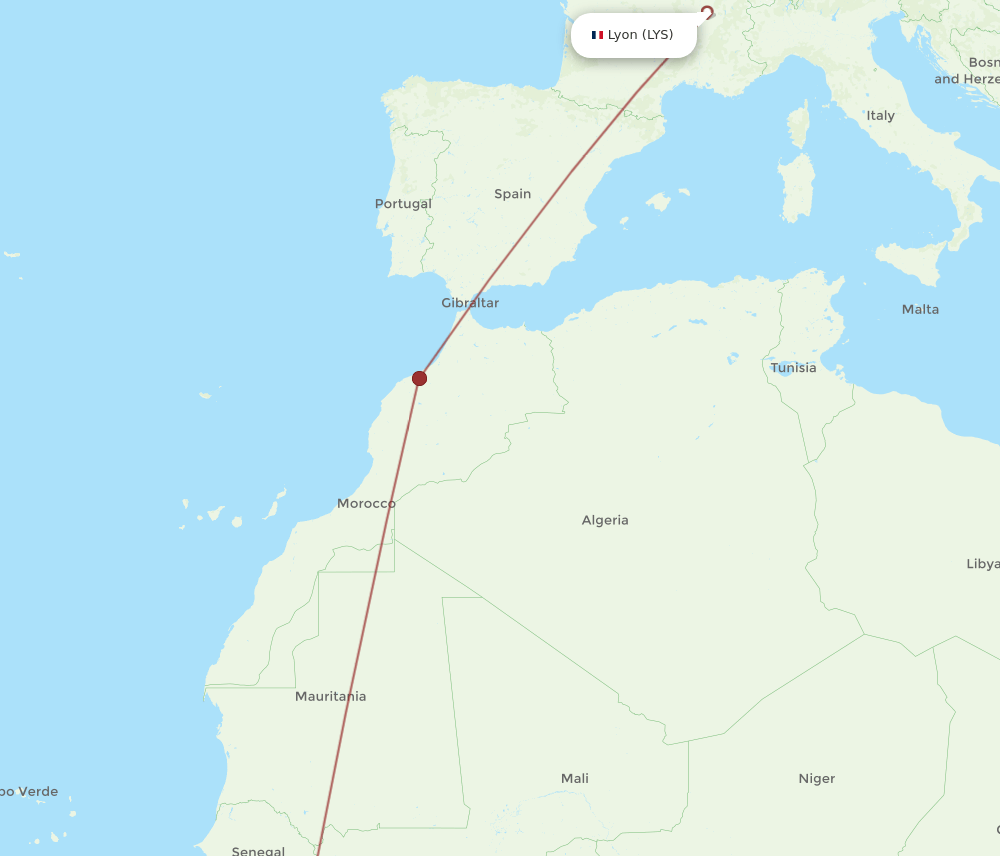 FNA-LYS flight routes