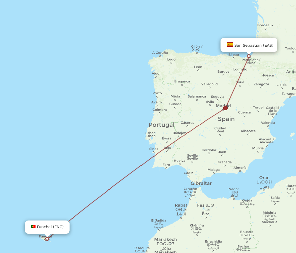 FNC-EAS flight routes