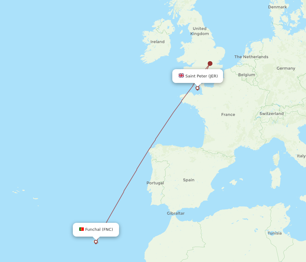 FNC-JER flight routes