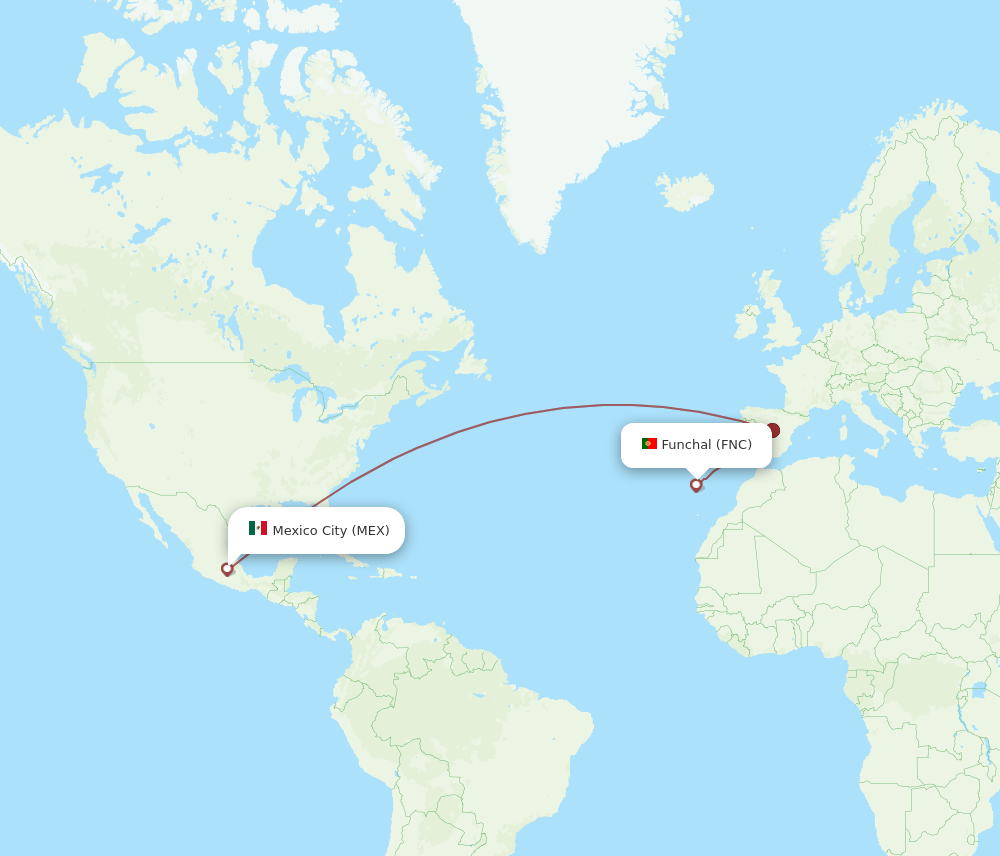 FNC-MEX flight routes