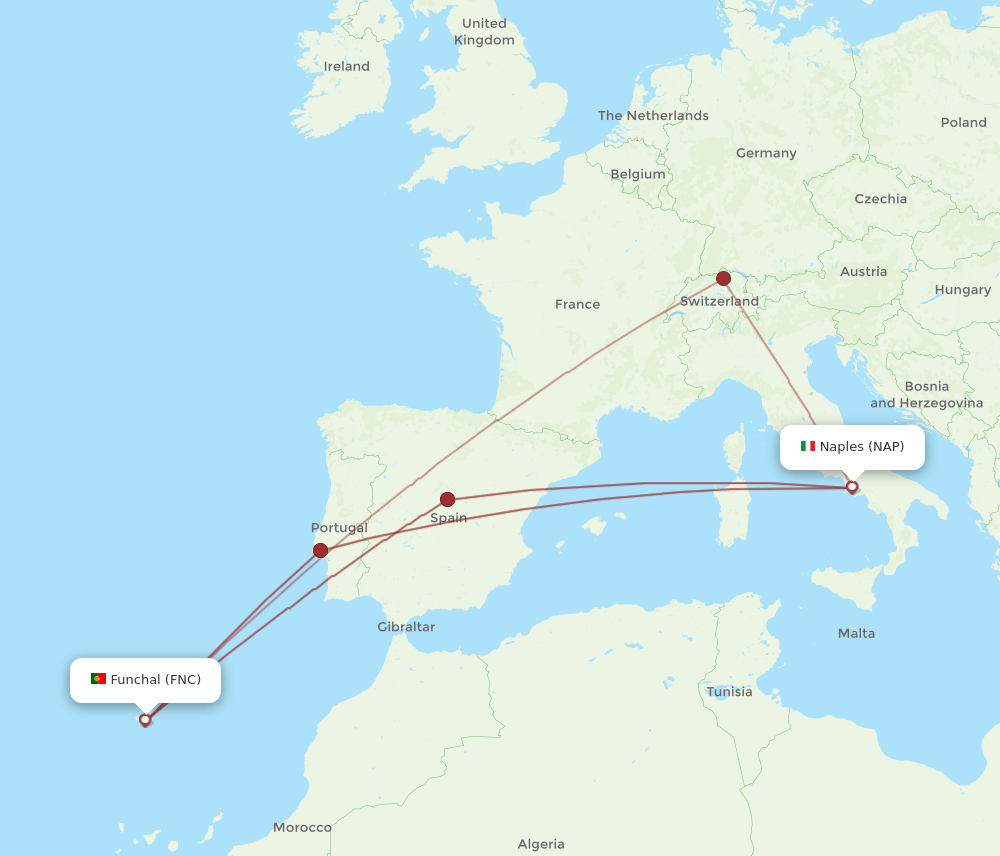 FNC-NAP flight routes