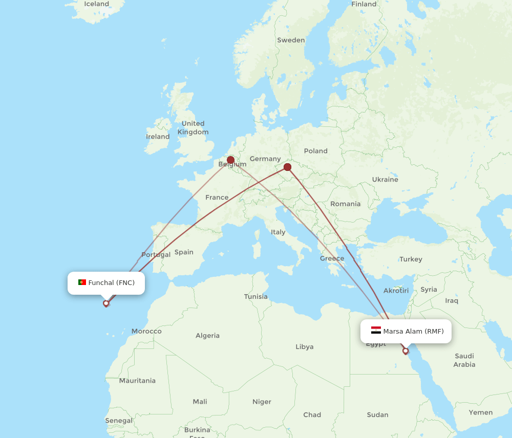 FNC-RMF flight routes