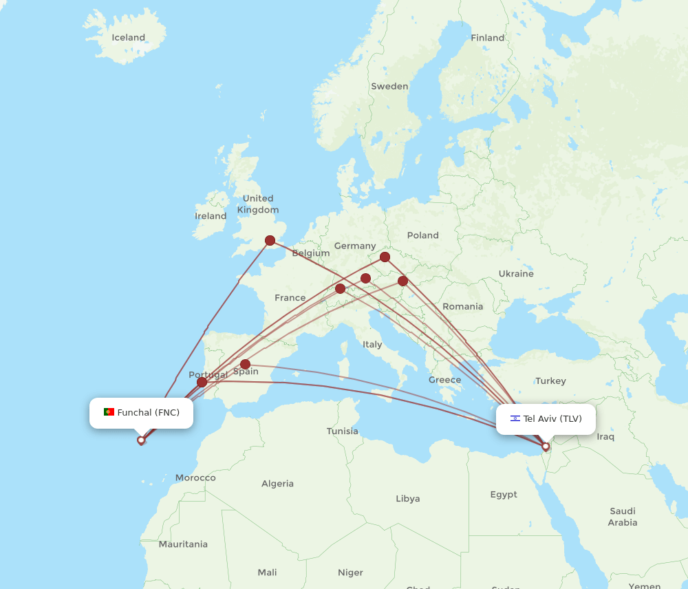 FNC-TLV flight routes