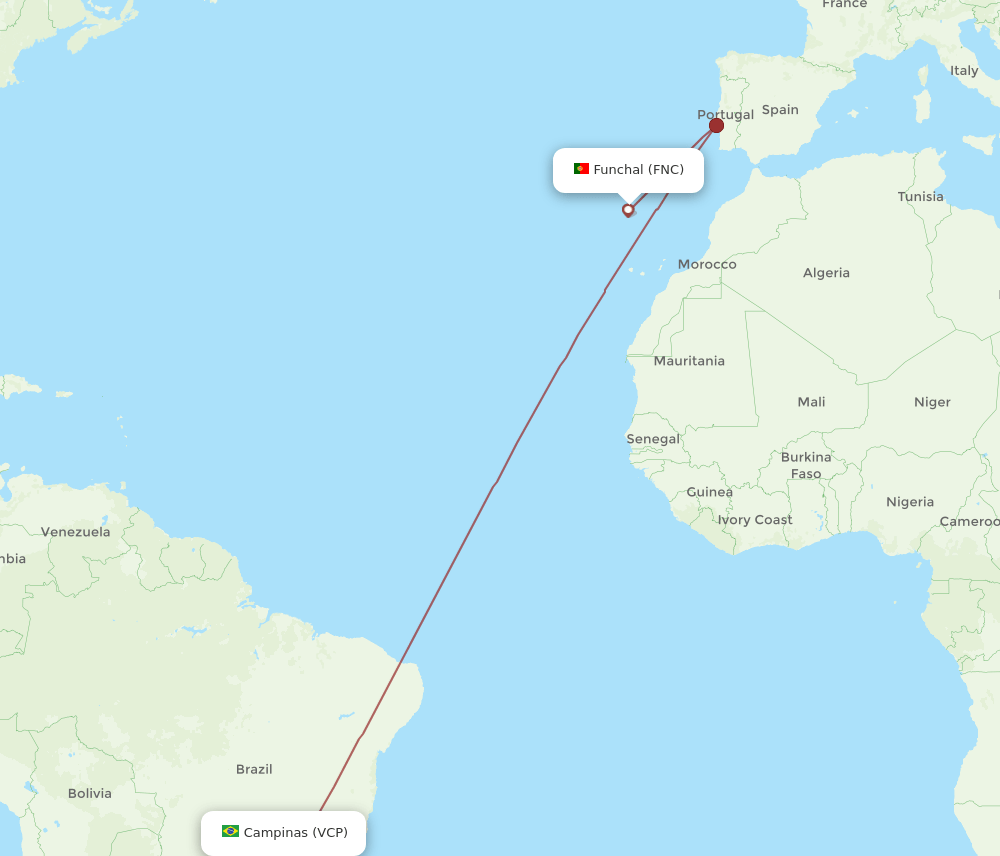 FNC-VCP flight routes