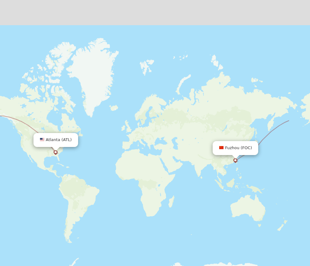 FOC-ATL flight routes