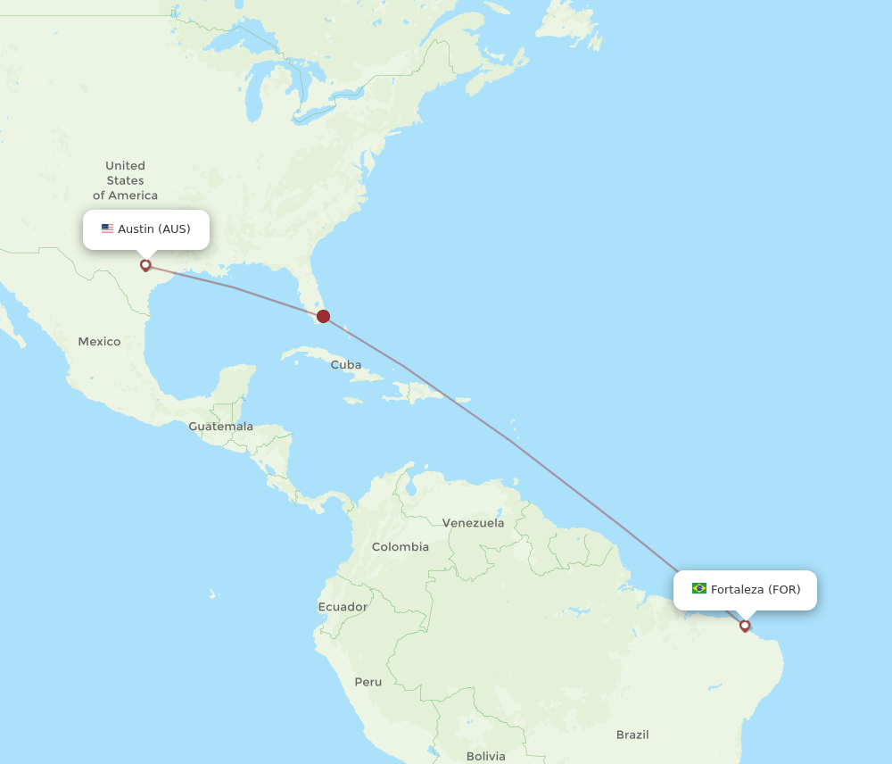 FOR-AUS flight routes