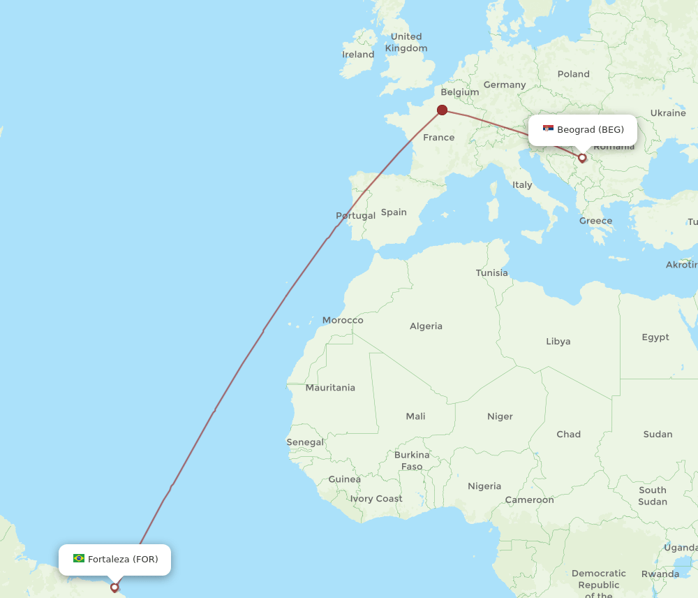 FOR-BEG flight routes