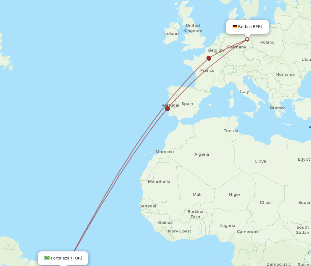 FOR-BER flight routes