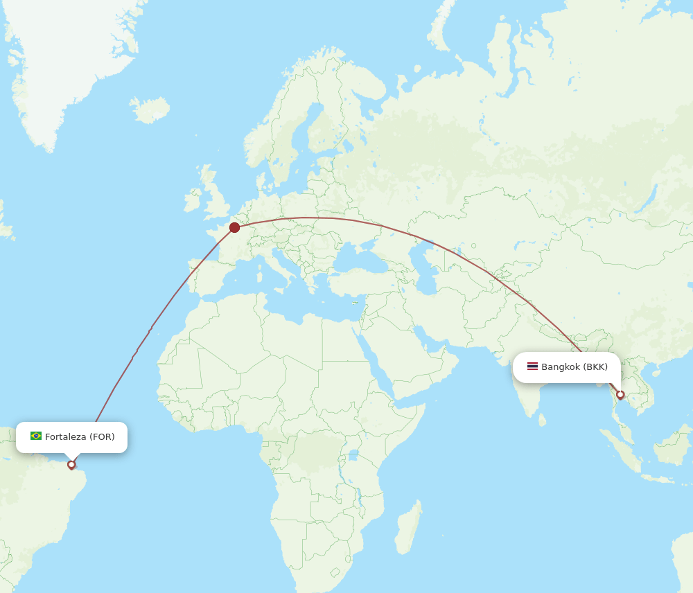 FOR-BKK flight routes