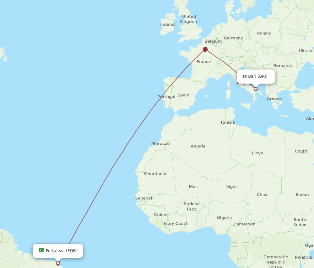 FOR-BRI flight routes