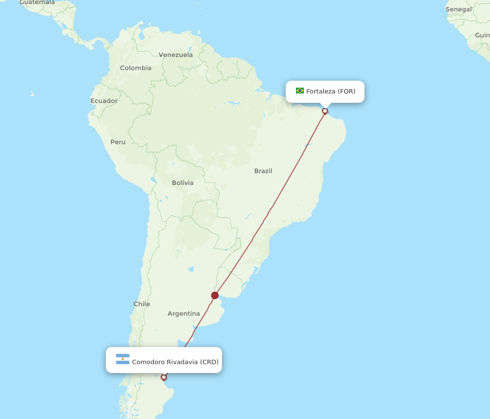 FOR-CRD flight routes