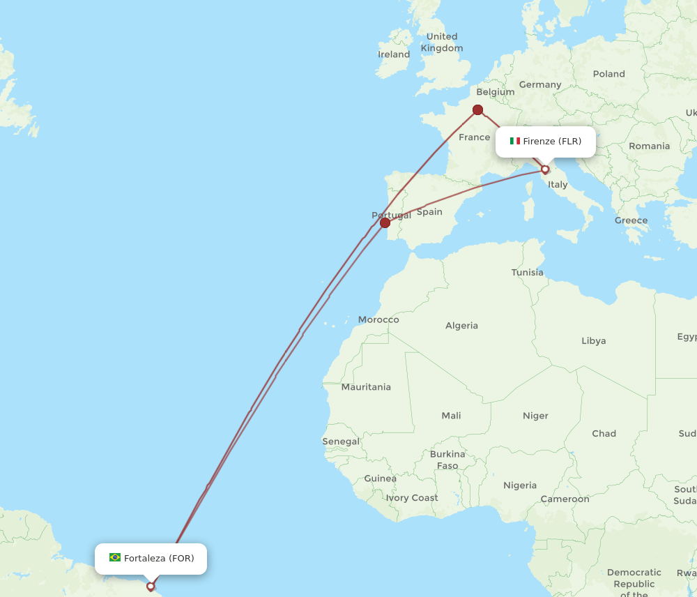 FOR-FLR flight routes