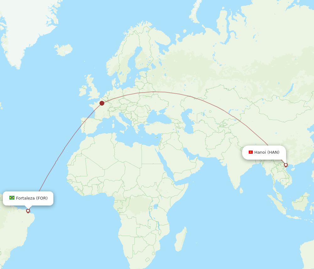 FOR-HAN flight routes