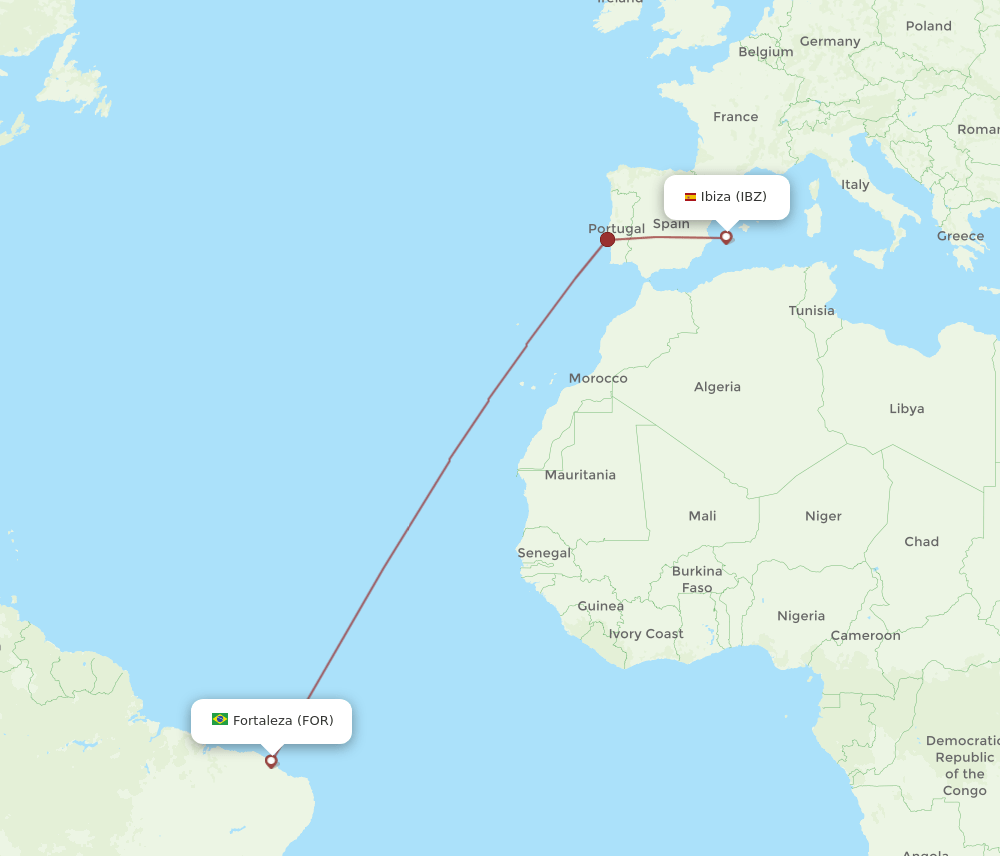FOR-IBZ flight routes