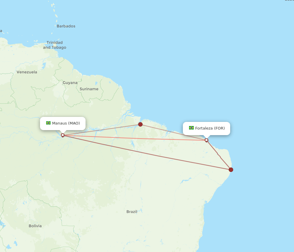 FOR-MAO flight routes